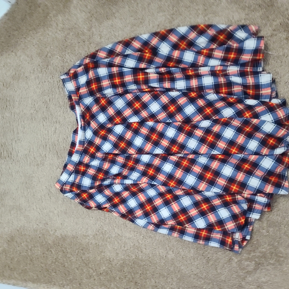 Plaid Pleated Skirt